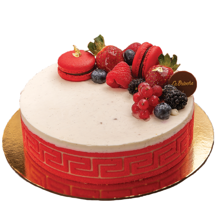 Red Berry Vanilla Cake (6 Portions)